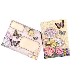 Punch Studio Single (1) Lavender Dream Embellished Blank Card & Env (57987)